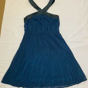 Paraella Womens Halter Dress Size Medium Dark Teal Excellent condition.